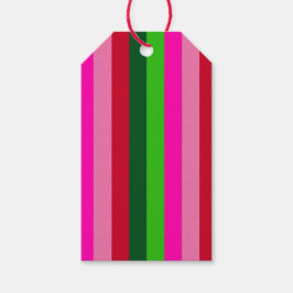 Etiqueta Para Presente Contemporary Colors Christmas Stripes