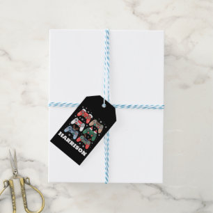 Etiqueta Para Presente Controlador de Jogo Personalizado do Papai Noel pa