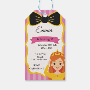 Etiqueta Para Presente Convidado de aniversário da Princesa Rosa   zazzle