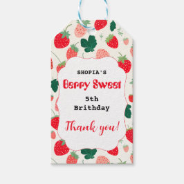 Etiqueta Para Presente Convite de Aniversário Berry Sweet