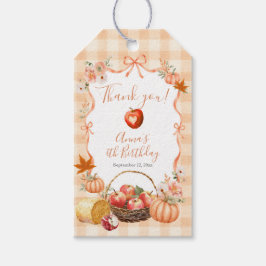 Etiqueta Para Presente Convite de Aniversário Cottage Bow Coquette Abóbor