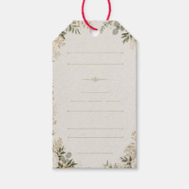 Etiqueta Para Presente Convite de Casamento Floral Luxuoso