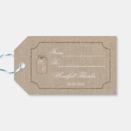 Etiqueta Para Presente Convite De Casamento | Mason Jar Linen