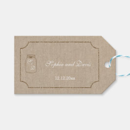 Etiqueta Para Presente Convite De Casamento | Mason Jar Linen