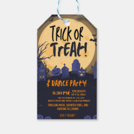 Etiqueta Para Presente Convite para Festa de Dança de Halloween 'Trick or