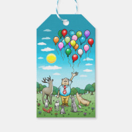 Etiqueta Para Presente Convocando Todos os Animais de Festa