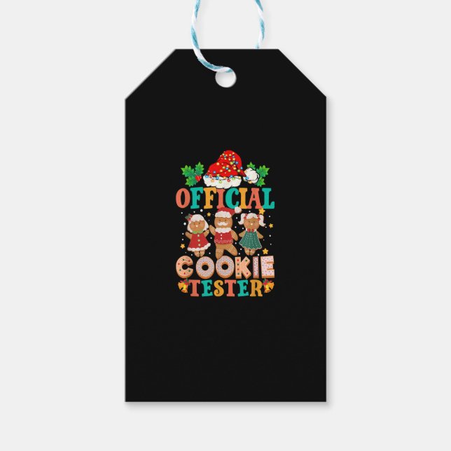 Etiqueta Para Presente Cookie Oficial Tester Christmas Baking Team Ginge (Frente)