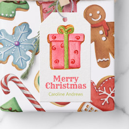 Etiqueta Para Presente Cookies com Cifras de Natal Presentes