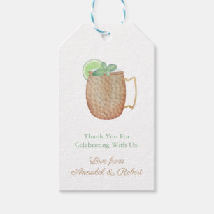 Etiqueta Para Presente Copper Green Moscou Mule Kit Obrigado Tag Favoráv