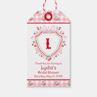 Etiqueta Para Presente Coquete Cereja Chá de Noiva Monogâmico