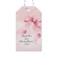 Coquete de Fita Cor-de-rosa com Chá de fraldas