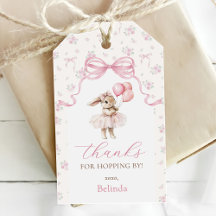 Coquete Floral Rosa com Laço de Coelho Aniversário