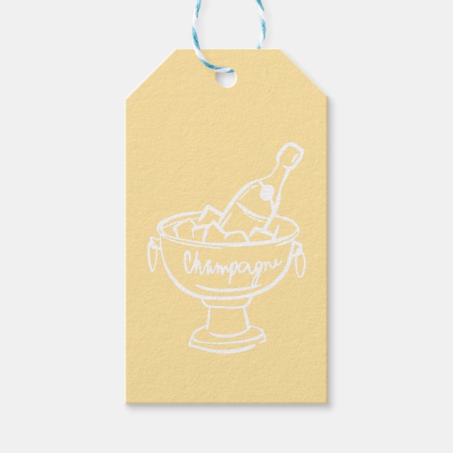 Etiqueta Para Presente Coquette Champagne (Frente)