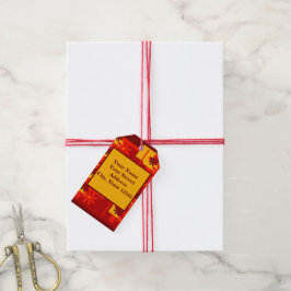 Etiqueta Para Presente Cor de laranja retrógrada da década de 1970,person