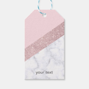 Etiqueta Para Presente cor-de-rosa-mácula branca, brilhante rosa