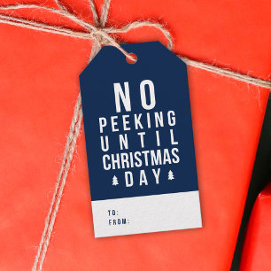 Etiqueta Para Presente Cor Editável Sem Previsão Até o Dia de Natal