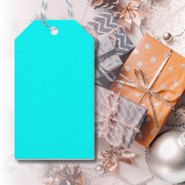 Etiqueta Para Presente Cor Sólido Azul Neon | Clássico