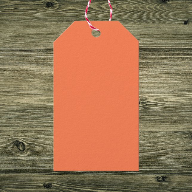 Etiqueta Para Presente Cor Sólido Coral (Criador carregado)