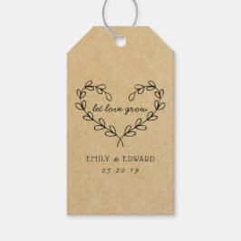 Etiqueta Para Presente Coração, Amor, Cultivar Favor De Casamento