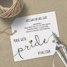 Coração Arco-íris Feito com Orgulho LGBTQ Artesana