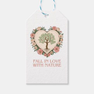 Etiqueta Para Presente Coração do Amor da Natureza