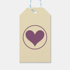 Etiqueta Para Presente Coração Roxo
