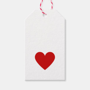 Etiqueta Para Presente Coração Vermelho Minimalista Moderno Simples Elega