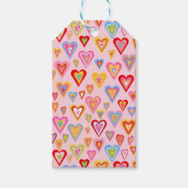 Etiqueta Para Presente Corações Coloridos