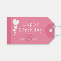 Corações de Aniversário Rosa Suave Flamingo Dão Et