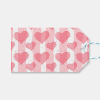 Etiqueta Para Presente Corações de aquarela de dia de os namorados