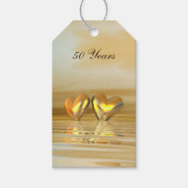 Etiqueta Para Presente Corações do ouro