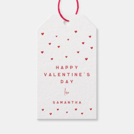 Etiqueta Para Presente Corações Vermelhos Feliz Dia dos Namorados 