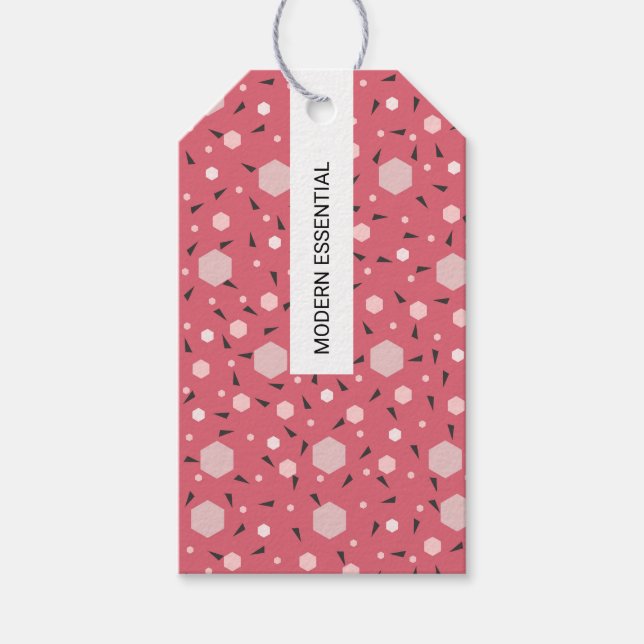 Etiqueta Para Presente Coral Geo Edition (Frente)