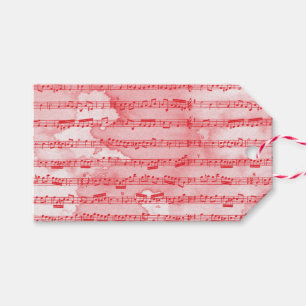 Etiqueta Para Presente Cores d'água das notas musicais