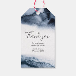 Etiqueta Para Presente Cores d'água de tinta personalizadas Obrigado Marc