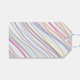 Etiqueta Para Presente Cores de Pastel ondulado