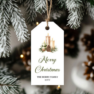 Etiqueta Para Presente Cores Terrosas Elegantes Natal Minimalista