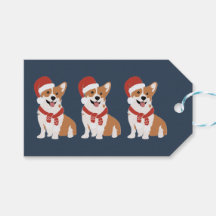 Corgi Natal Papai Noel - Azul Naval de Inverno Sof