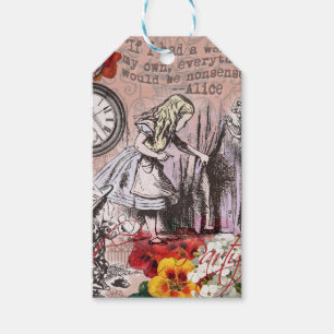 Etiqueta Para Presente Cortina de nonsense da Alice no país das maravilha