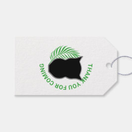 Etiqueta Para Presente Coruja e Palm/Fern Fronds