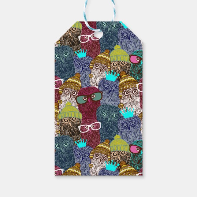 Etiqueta Para Presente Coruja na coroa (Frente)