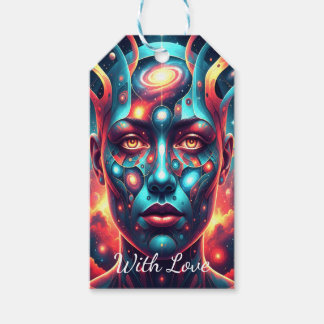 Etiqueta Para Presente Cosmic+Mosaic+Face