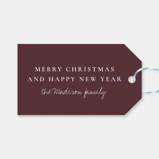 Etiqueta Para Presente Cosmos Simples de Chocolate Leve (Frente (horizontal))