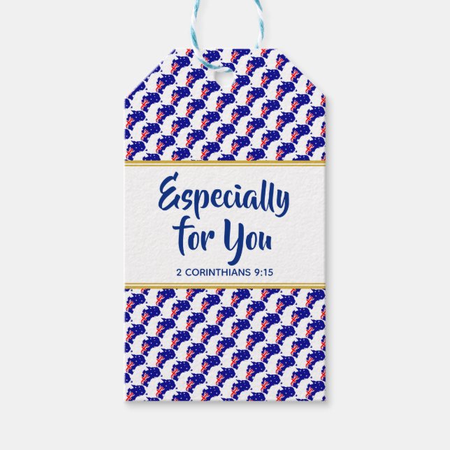 Etiqueta Para Presente Costume cristão AUSTRÁLIA ESPECIALMENTE PARA VOCÊ (Frente)