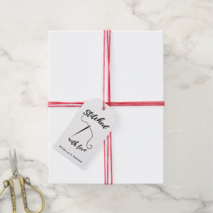 Etiqueta Para Presente Costurado com amor/artesanatos Handmade do cuidado