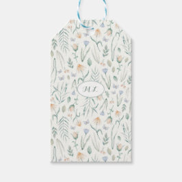 Etiqueta Para Presente Cottagecore Botânico Prado Vintage Personalizado e
