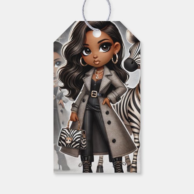 Etiqueta Para Presente Couto Zebra do Reino Unido (Verso)