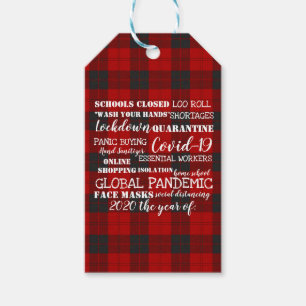 Etiqueta Para Presente covid-19 2020 O ano das máscaras de proteção