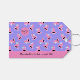 Etiqueta Para Presente Cowgirl Primeiro Aniversário