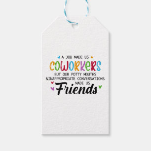 Etiqueta Para Presente Coworker Cote - Trabalho nos fez colegas amigos